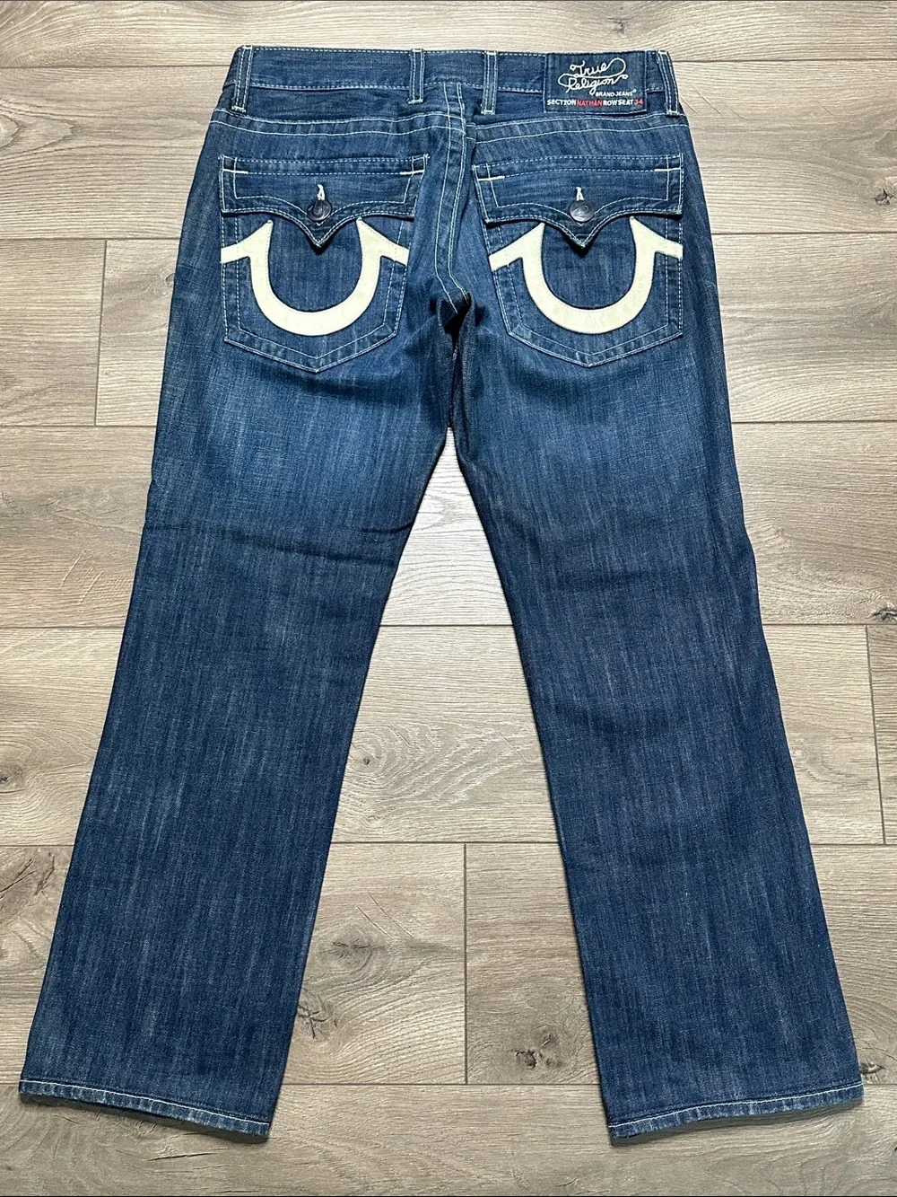 True Religion 29.5” Straight‎ Blue Jeans Size 32